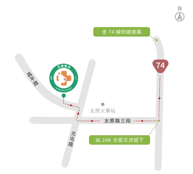 茂盛台中總院74快速道路地圖