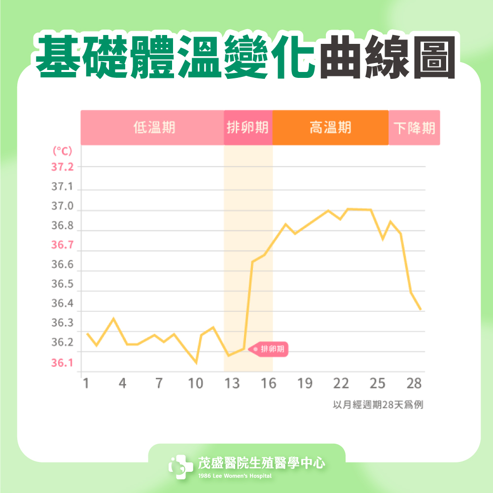 基礎體溫變化曲線圖