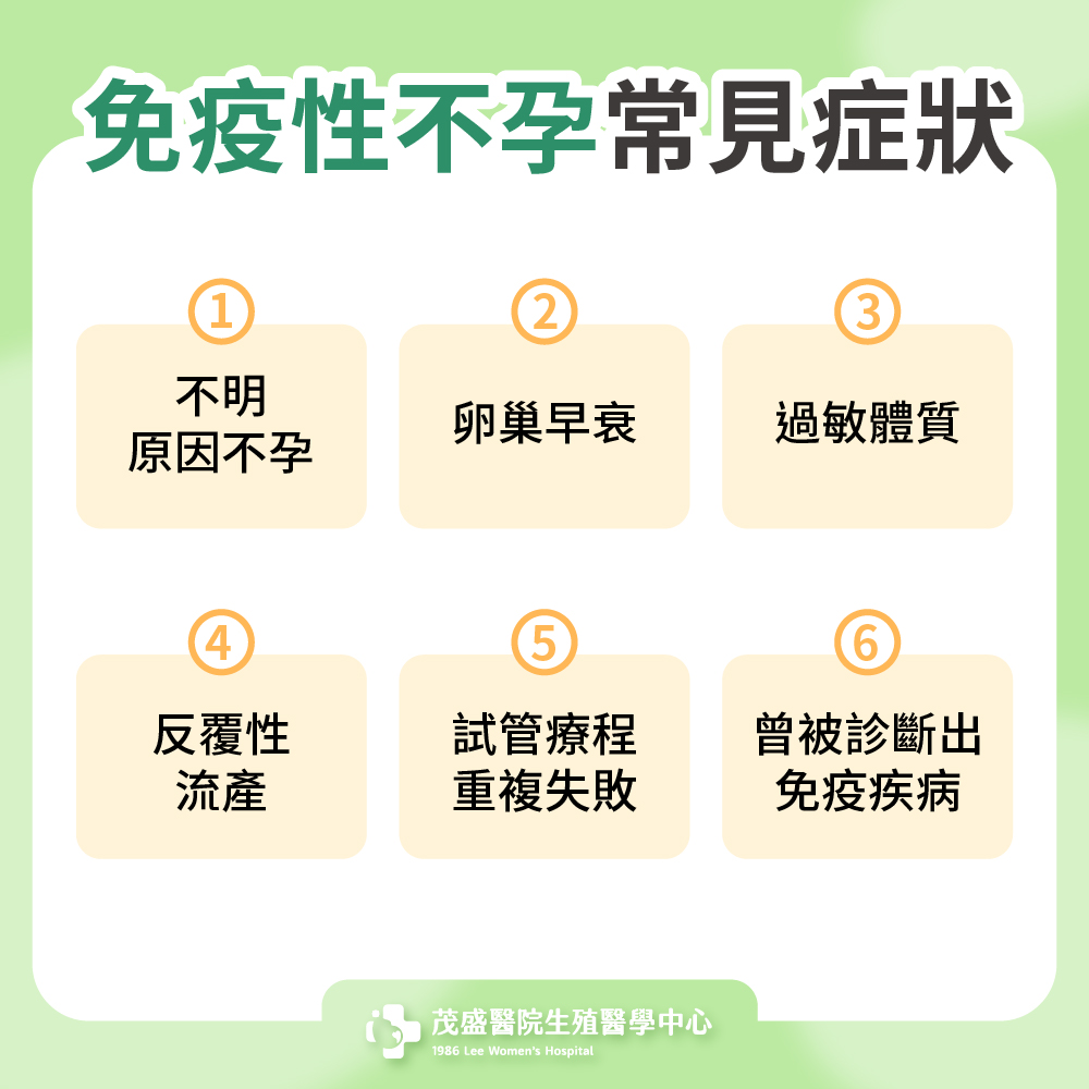免疫性不孕常見症狀